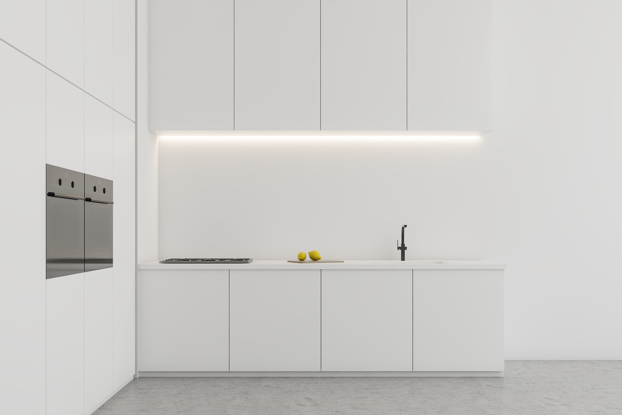 Minimalistic white kitchen